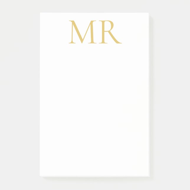 Professionelles klassisches Monogramm-Minimalist P Post-it Klebezettel (Vorderseite)