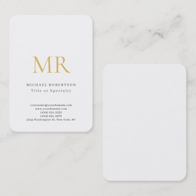 Professionelles klassisches Monogramm-Minimalist P Visitenkarte (Vorne/Hinten)
