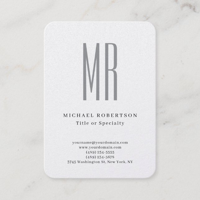 Professionelles klassisches Monogramm-Minimalist P Visitenkarte (Vorderseite)