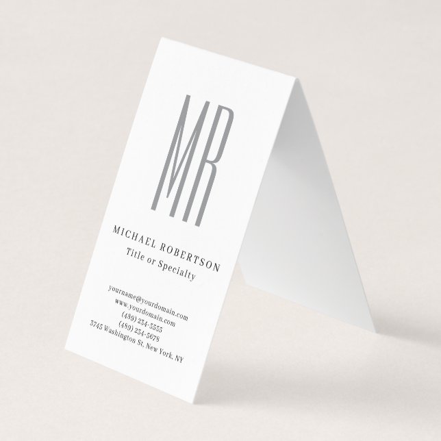 Professionelles klassisches Monogramm-Minimalist P Visitenkarten (Vorderseite)