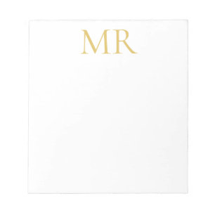 Professionelles klassisches Monogramm minimalistis Notizblock