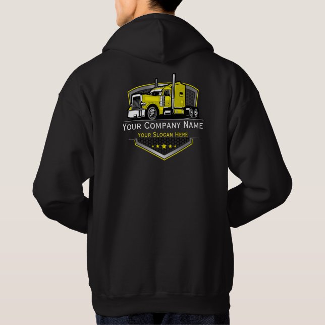 Professionelles Lastwagen-Transportunternehmen  Hoodie (Rückseite)