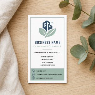 Professionelles Logo für Sage Green Reinigungsdien Visitenkarte