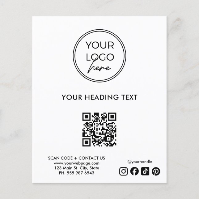 Professionelles Logo QR-Code Geschäftsflyer Templa Flyer (Vorne)