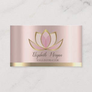 Professionelles Lotus Gold Stripe Yoga Visitenkarte