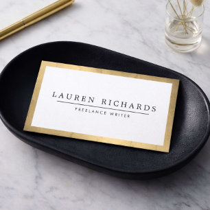 Professionelles Luxus-Faux-Gold und Weiß Visitenkarte