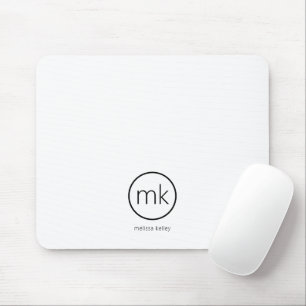 Professionelles minimales Monogramm anfänglich sau Mousepad