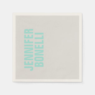Professionelles minimalistisches, fettes, blaues N Serviette