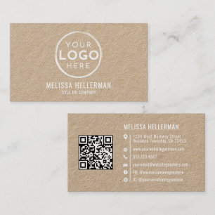 Professionelles minimalistisches Firmenlogo QR-Cod Visitenkarte