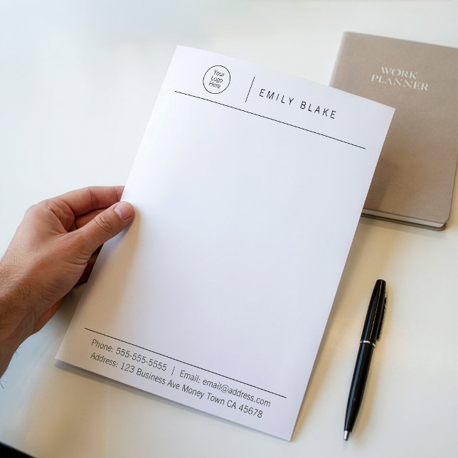 Professionelles minimalistisches Geschäft mit Logo Briefbogen (Von Creator hochgeladen)