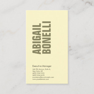Professionelles minimalistisches modernes cremefar visitenkarte