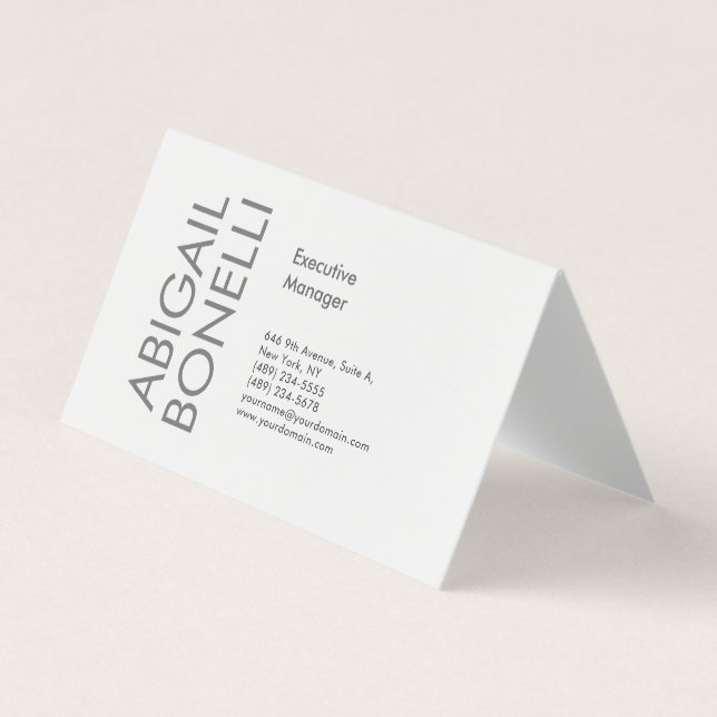 Professionelles minimalistisches modernes Design Visitenkarten (Vorderseite)