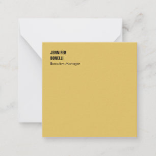Professionelles minimalistisches modernes Goldfarb Mitteilungskarte