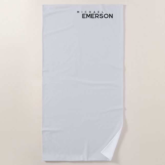 Professionelles minimalistisches modernes schlicht strandtuch (Vorderseite)