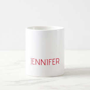 Professionelles minimalistisches modernes weiß rot kaffeetasse