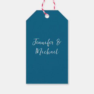 Professionelles minimalistisches Ozeanblau-Kalligr Geschenkanhänger