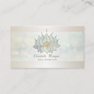 Professionelles modernes Bokeh,Chic Lotus Visitenkarte