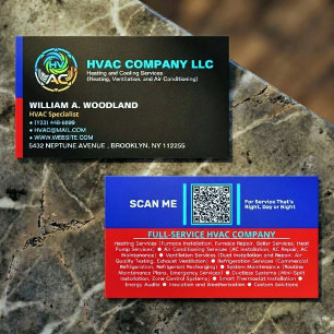 Professionelles modernes HVAC-KLimaanlagen-Logo &  Visitenkarte