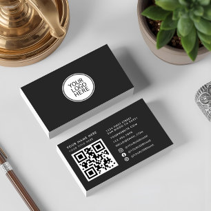 Professionelles modernes minimales Geschäftslogo Q Visitenkarte
