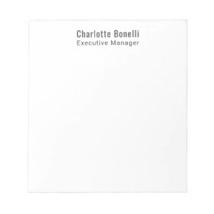 Professionelles modernes minimalistisches Design  Notizblock