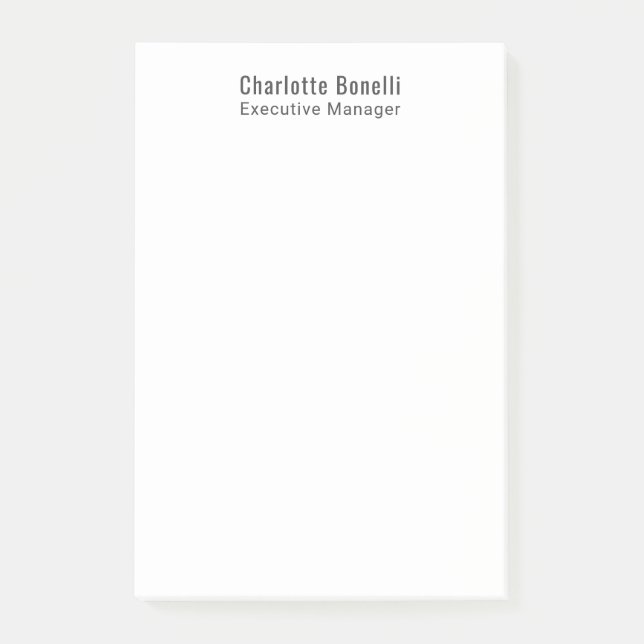 Professionelles modernes minimalistisches Design  Post-it Klebezettel (Vorderseite)
