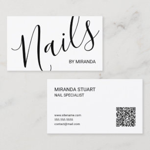 Professionelles modernes Nagelstudio für Skripte Visitenkarte