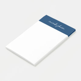 Professionelles modernes navyblaues Monogramm Voll Post-it Klebezettel