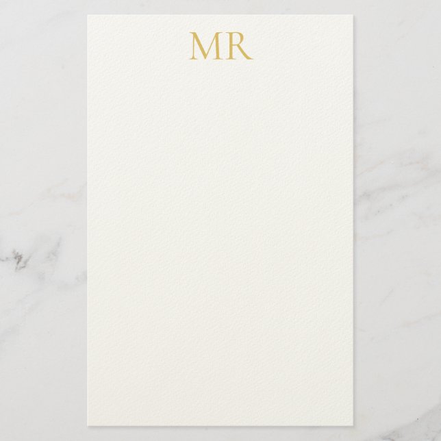 Professionelles Monogramm Minimalistisch Einfacher Briefpapier (Vorderseite)