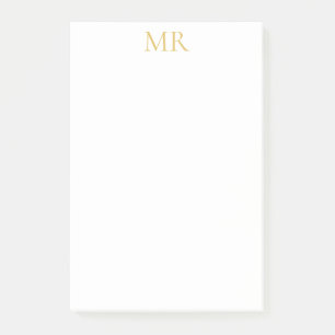 Professionelles Monogramm Minimalistischer Klarnam Post-it Klebezettel