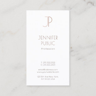 Professionelles Monogramm Schlicht Elegant Modern  Visitenkarte