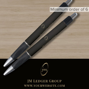 Professionelles Monogramm Schwarz Kugelschreiber