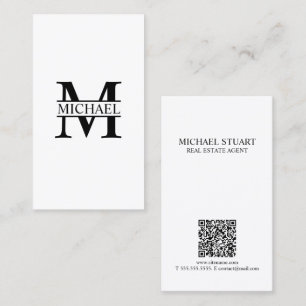 Professionelles Monogramm und Name Visitenkarte