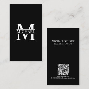 Professionelles Monogramm und Name Visitenkarte