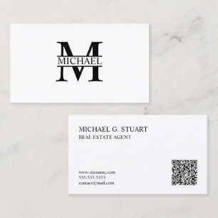 Professionelles Monogramm und Name Visitenkarte