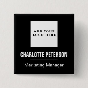 Professionelles Namensschild Geschäft Logo Büro Pe Button