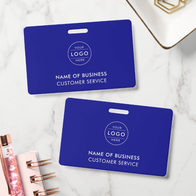 Professionelles Navy Blau Firmenlogo Ausweis (Büro)