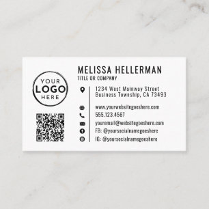 Professionelles QR-Code-Firmenlogo Visitenkarte