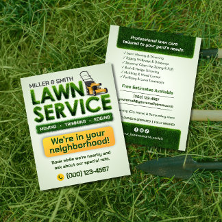 Professionelles Rasenpflege-Service-Flyer Flyer