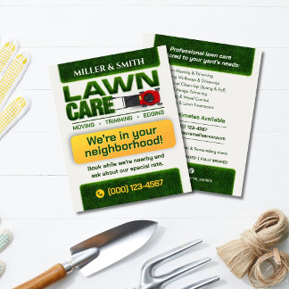 Professionelles Rasenpflege-Service-Flyer Flyer