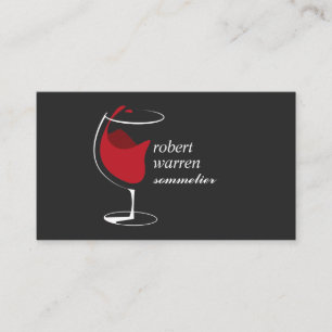 Professionelles Rotweinglas Sommelier Winzer Visitenkarte