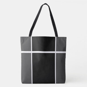 Professionelles Schwarz Dunkelgrau Weiß Farbblock Tasche