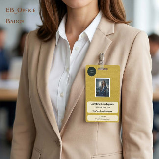 Professionelles Senfgold-Leder-ID-Etikett  Ausweis