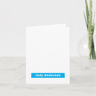 Professionnel Élégant Moderne Simple Nom Bleu Blan
