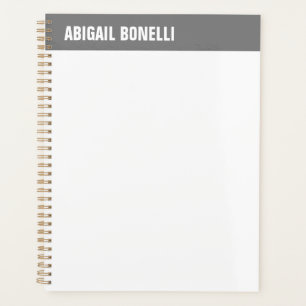 Professionnel minimaliste bold nom chic gris blanc