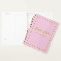 Professionnel Simple fille mignon Rose hebdomadair