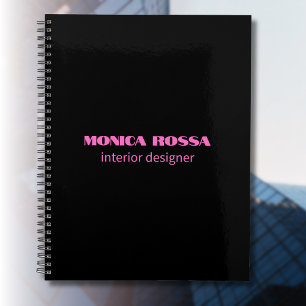 Professionnel Simple Moderne Neon Rose Noir