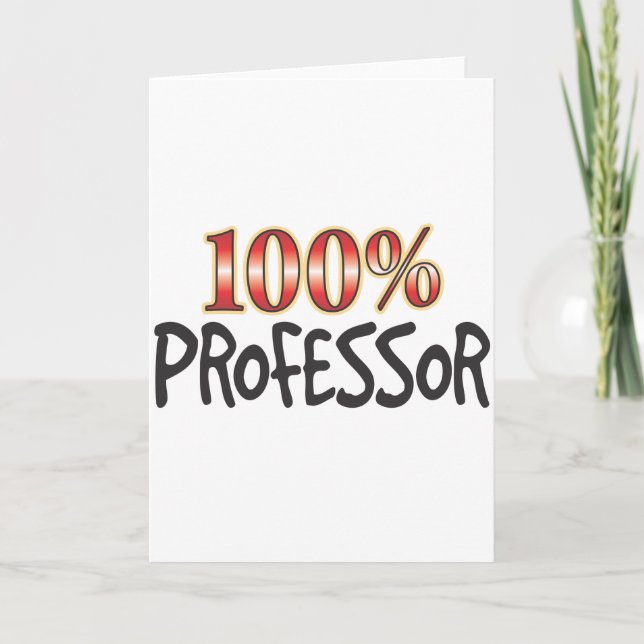 Professor 100 Prozent Karte (Vorderseite)