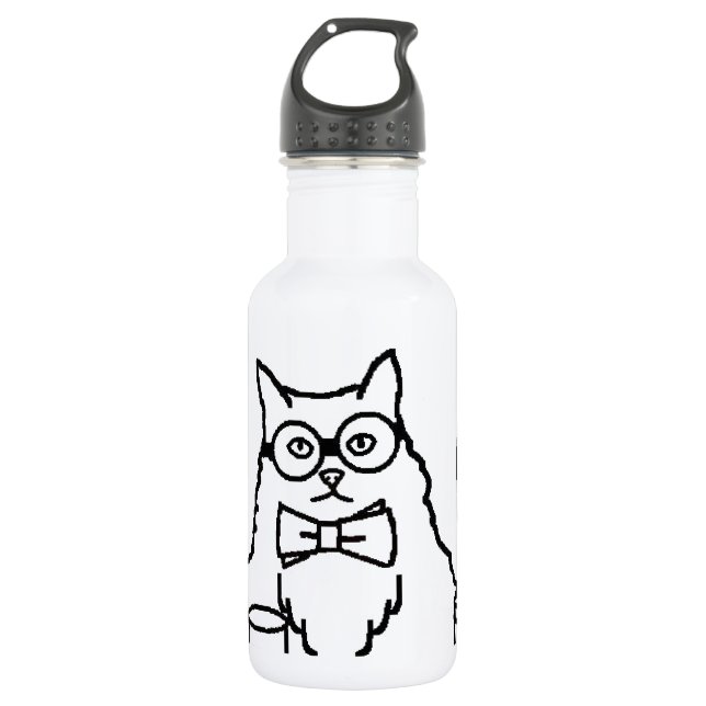 Professor Cat Trinkflasche (Vorderseite)