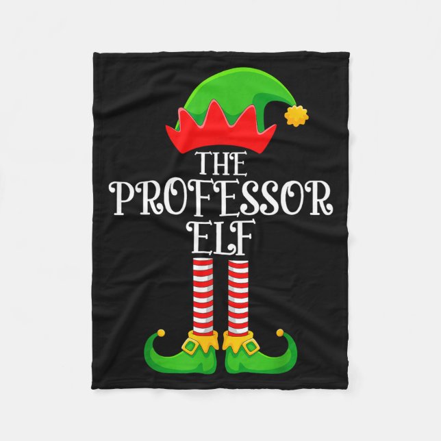 Professor Elf Christmas Family Matching Funny Love Fleecedecke (Vorderseite)