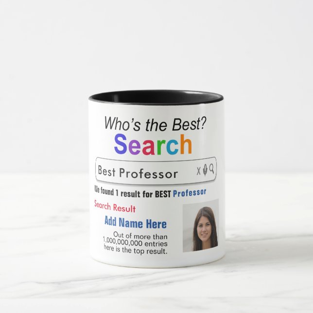 Professor - Funny Best Custom Search Tasse (Zentrum)